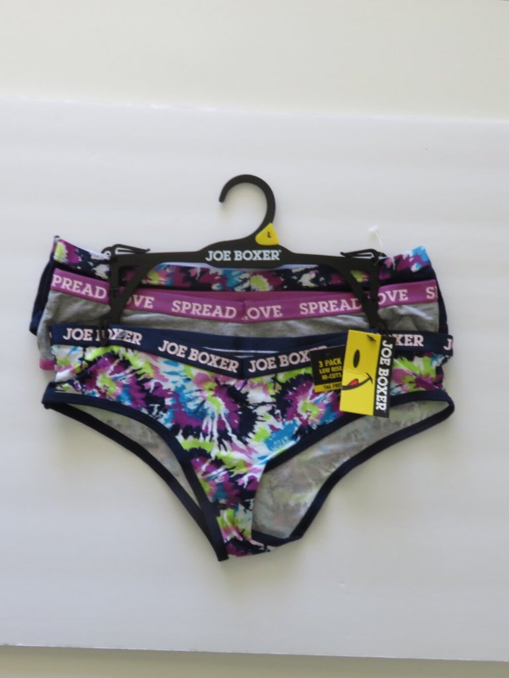 (#111) Joe Boxer 3-Pack Low Rise High-cuts Panties Underwear Size L